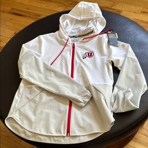 NWT Under Armour Women's Utes White and Red Jacket Small
